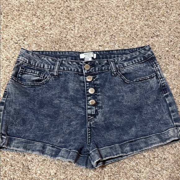 Forever 21 Blue Jean Button Fly Vintage Style - Picture 1 of 4